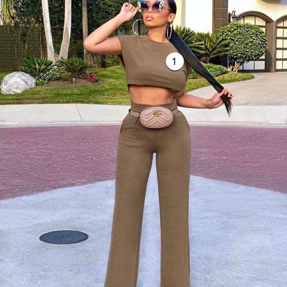 Fashion Nova Netflix and chill set in Olive